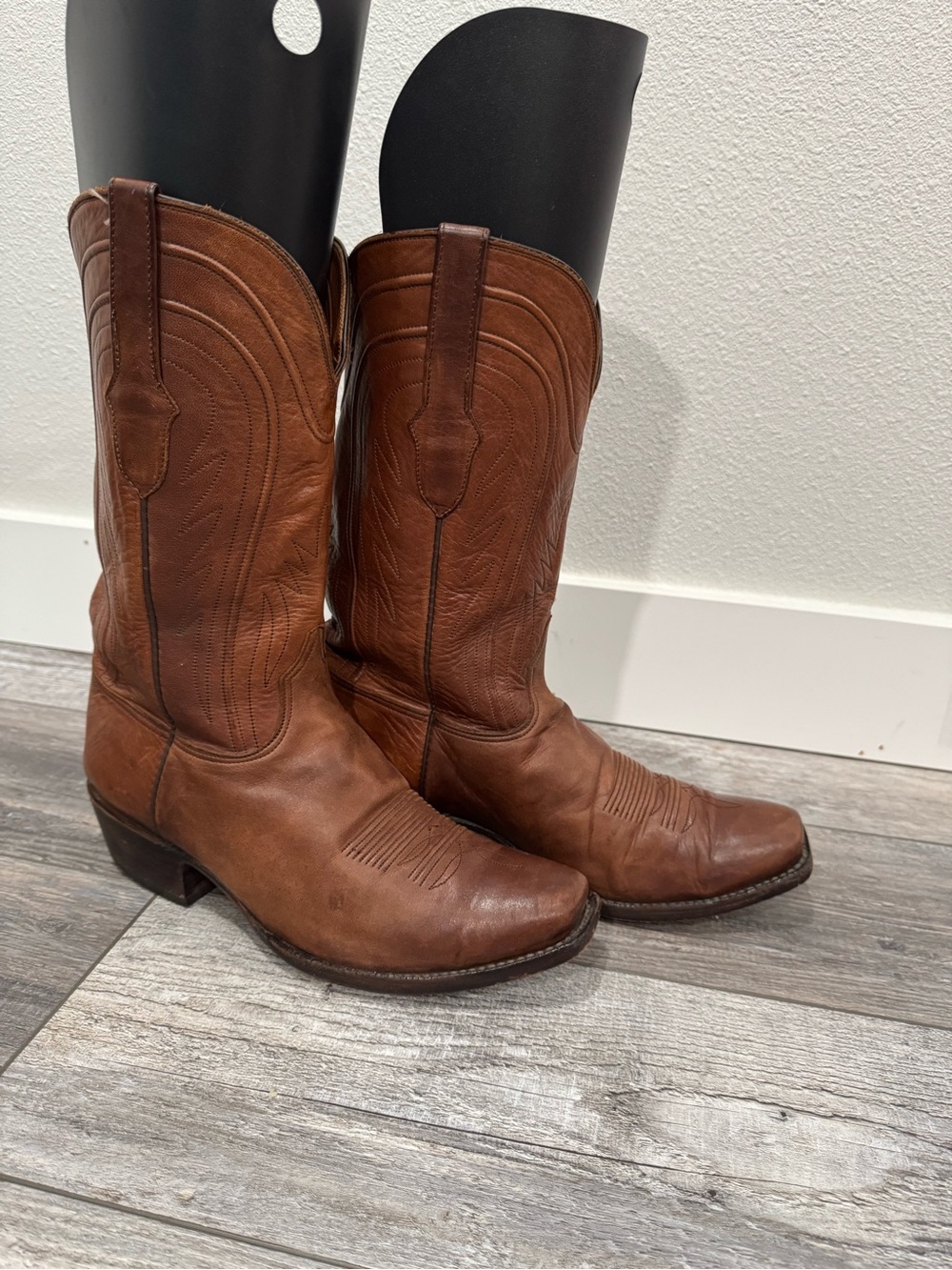 Black Jack Cutter toe western cowboy boots 10EE